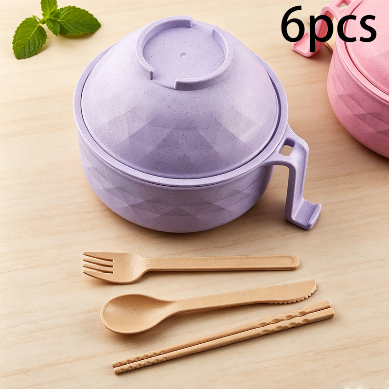 6pcs Noodle Soup Bowl with Lid - Dim Sum Basket recension och pris