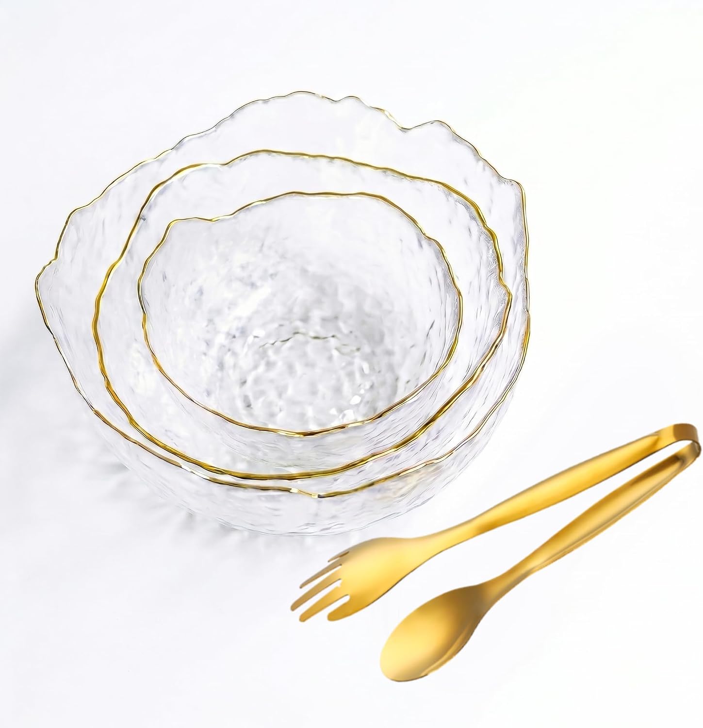 Large Glass Salad Bowl with Go - Dim Sum Basket recension och pris