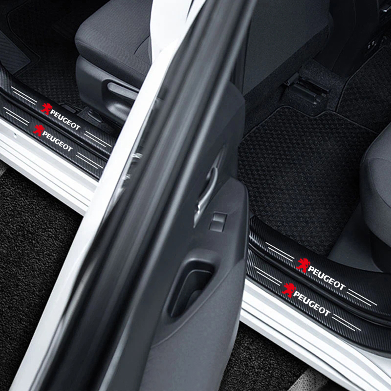 1/4/5Pcs Car Door Sill Scuff P - Crepe Pan Carbon recension och pris