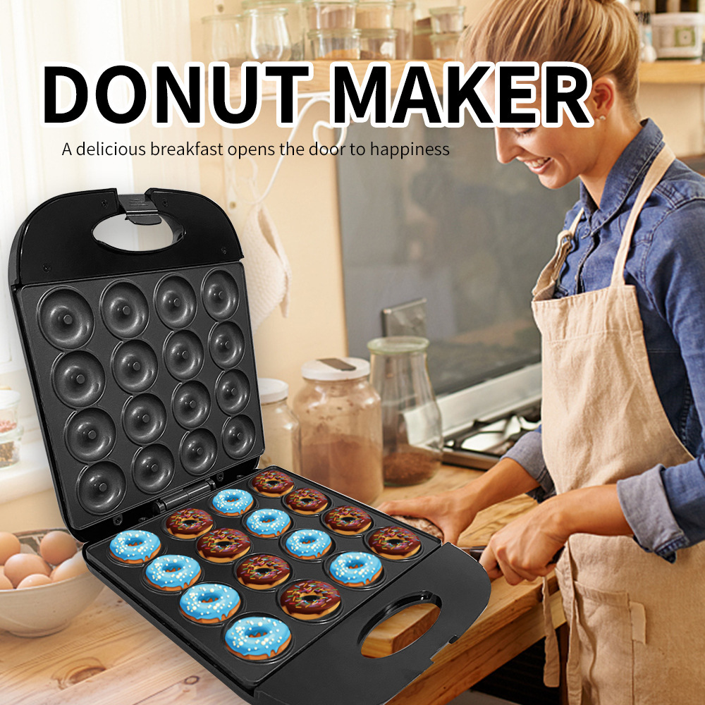 Large 16-Hole Donut Maker Hous - Mini Pancake Griddle recension och pris